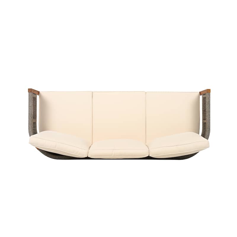 Christopher Knight Home - Lip Acacia Wood Patio 3-Seater Sofa