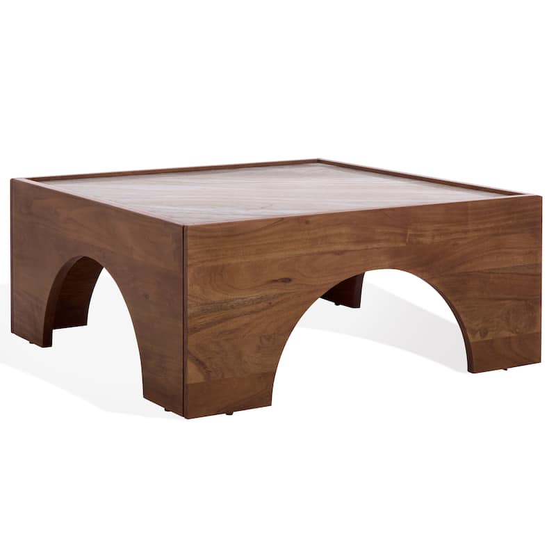 SAFAVIEH Couture Jaslina Marble Top Coffee Table - 35"W x 35"D x 15"H