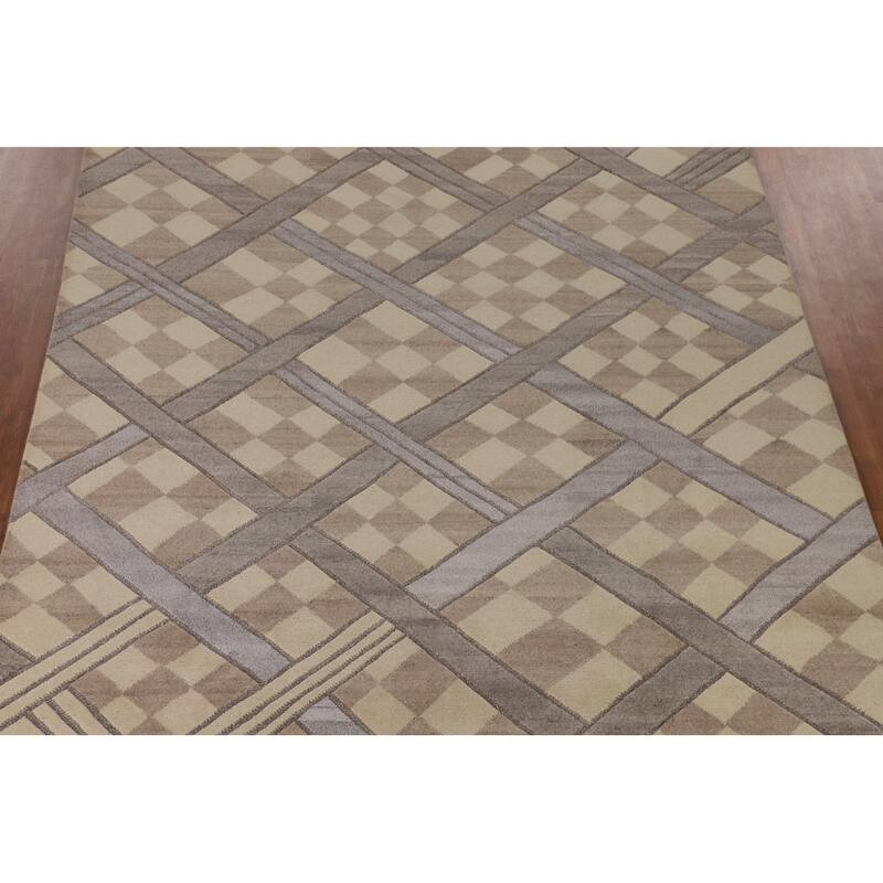 Trellis Gabbeh Oriental Area Rug Handmade Wool Carpet - 9'0" x 11'9"