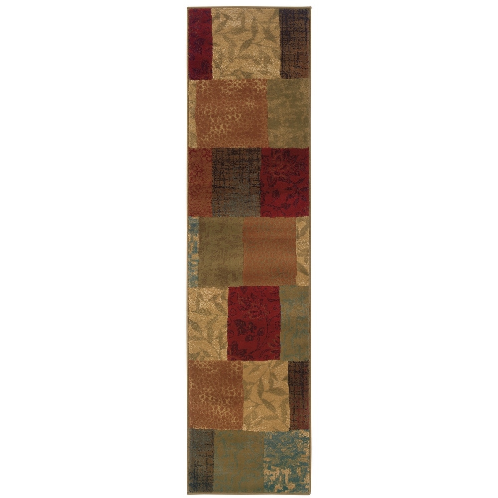 Style Haven Del Mar Leaves Colorblock Area Rug--