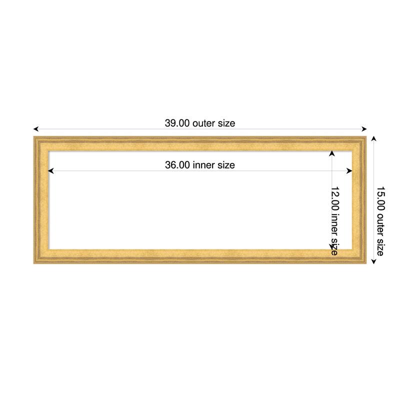 Owen Gold Framed Dry Erase Magnetic Board - 39 x 15 in