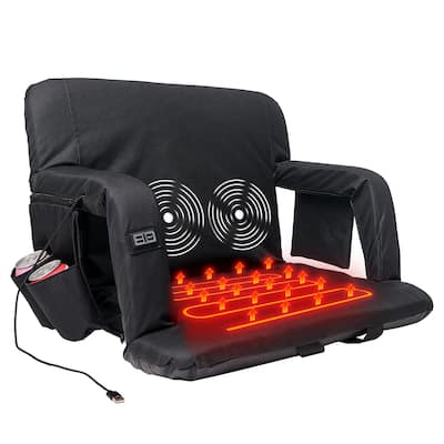 DoCred Heated Massage Stadium Seats with Back and Arm Support