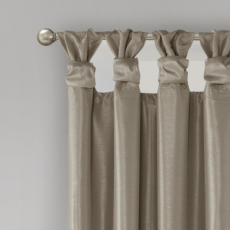 Twist Tab Total Blackout Window Curtain Panel Pewter 50x84" Blackout