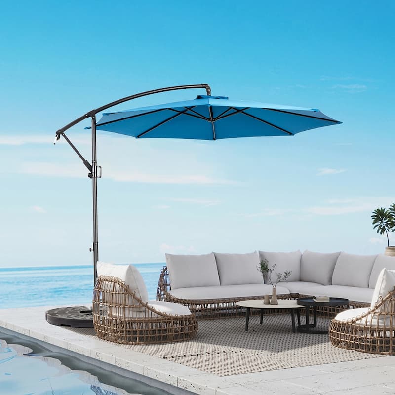 Topcraft 10ft Offset Hanging Market Patio Umbrella