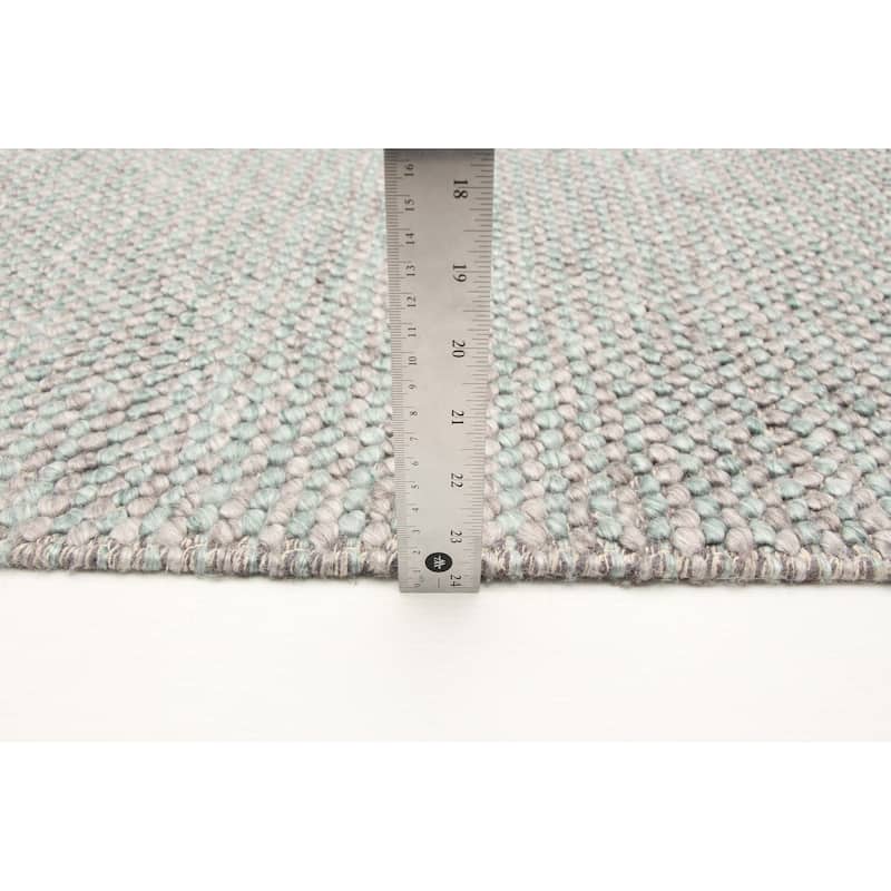 ECARPETGALLERY Braid weave Sienna Grey Wool Rug - 5'1 x 7'10