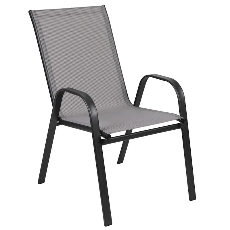 7 Piece Patio Dining Table and Chairs Set with Glass Table and 6 Chairs
