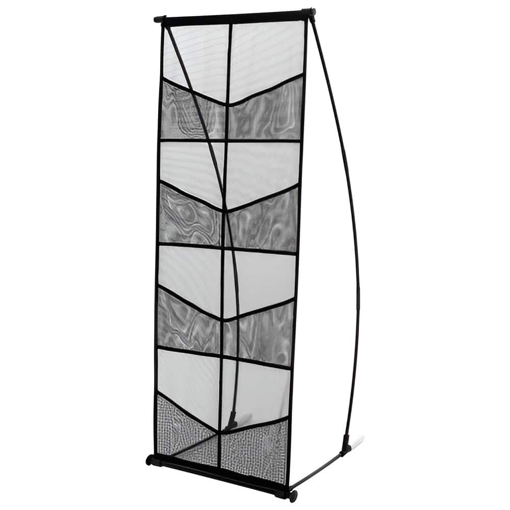 4-Tier Mesh Brochure Display Stand with 8 Pockets, Portable Rack - 20.87 x 17.32 x 52.76 in