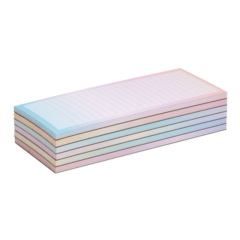 Juvale 6 Pack Magnetic List Pads for Refrigerator, Grocery Shopping Lists, 3.5 x 9 In