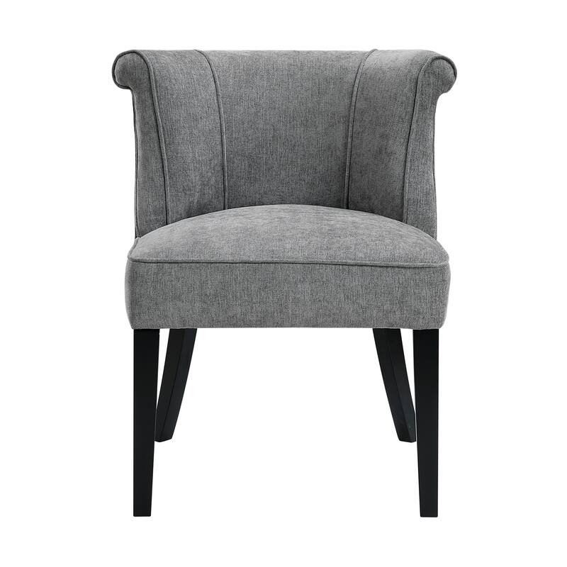 Camden 25" Textured Accent Chair - Espresso Finish Solid Wood Legs