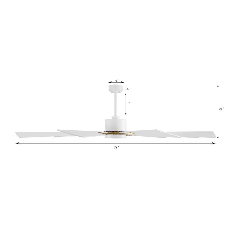 MLiAN Ceiling Fan with Lights Remote Control 6-Speed DC