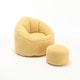 preview thumbnail 45 of 101, Microfiber High-Density Foam Bean Bag Lounge Chairs with Removable Footrest