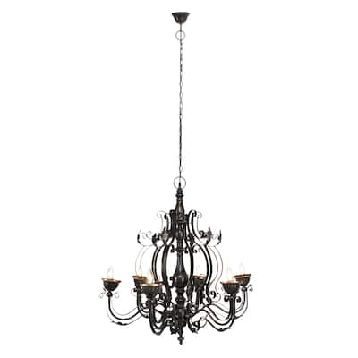 Metal Chandelier - Black - Roche River Decor