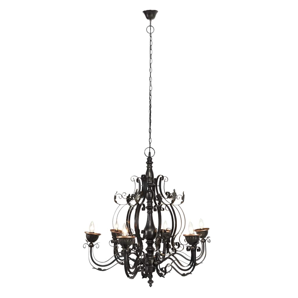 Metal Chandelier - Black - Roche River Decor