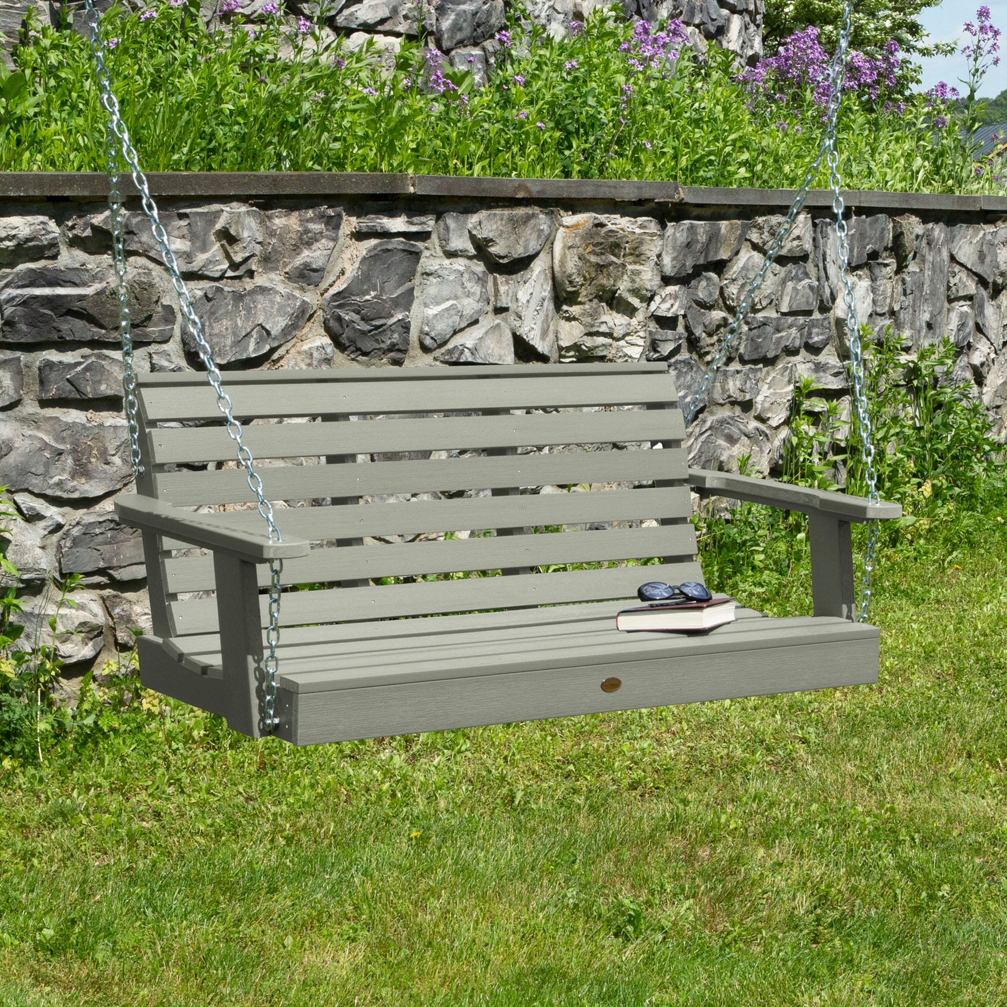 4 foot top polywood porch swing