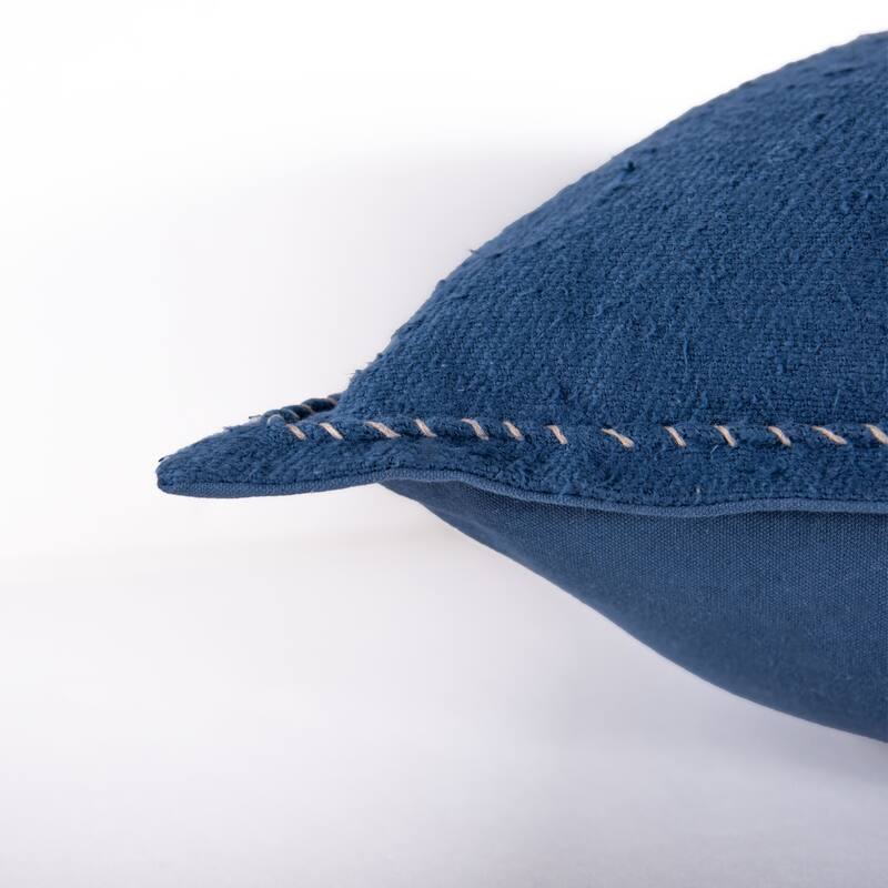 Rizzy Home Solid Throw Pillow with Whipstiched Edge