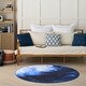 preview thumbnail 5 of 6, Nourison Imagination Indoor only Blue Planet Graphic Area Rug - 5' Round