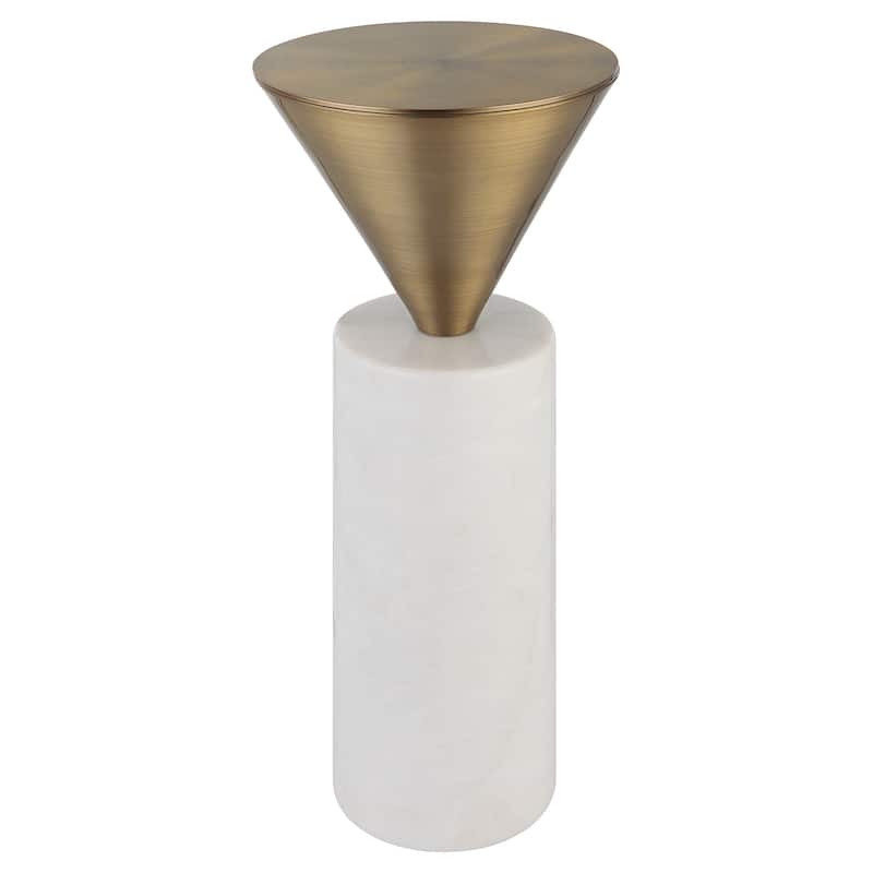 Uttermost Top Hat Brass Drink Table - 8.75" dia x 20.25"