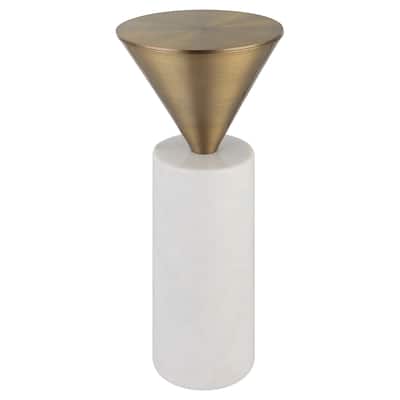 Uttermost Top Hat Brass Drink Table - 8.75" dia x 20.25"