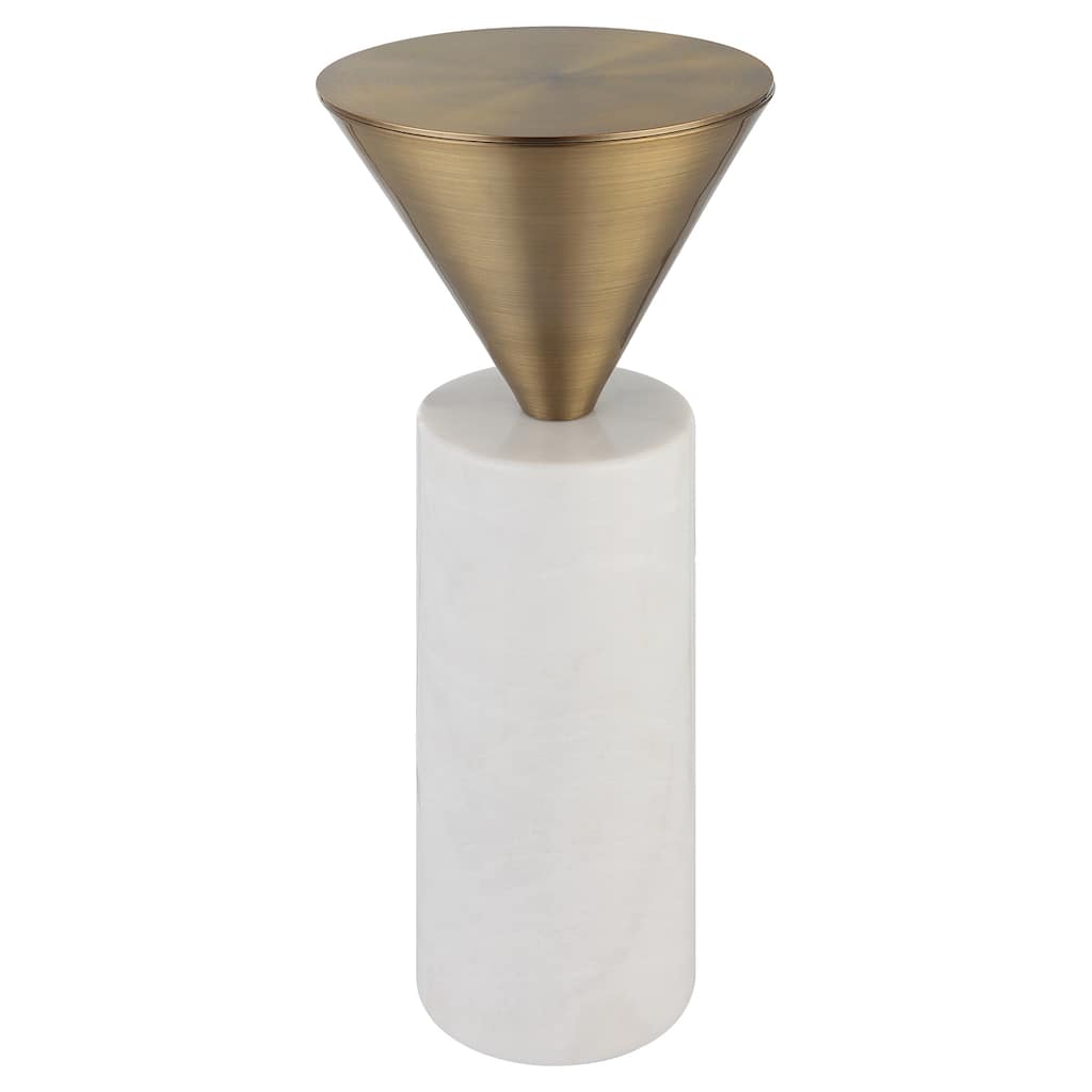 Uttermost Top Hat Brass Drink Table - 8.75" dia x 20.25"