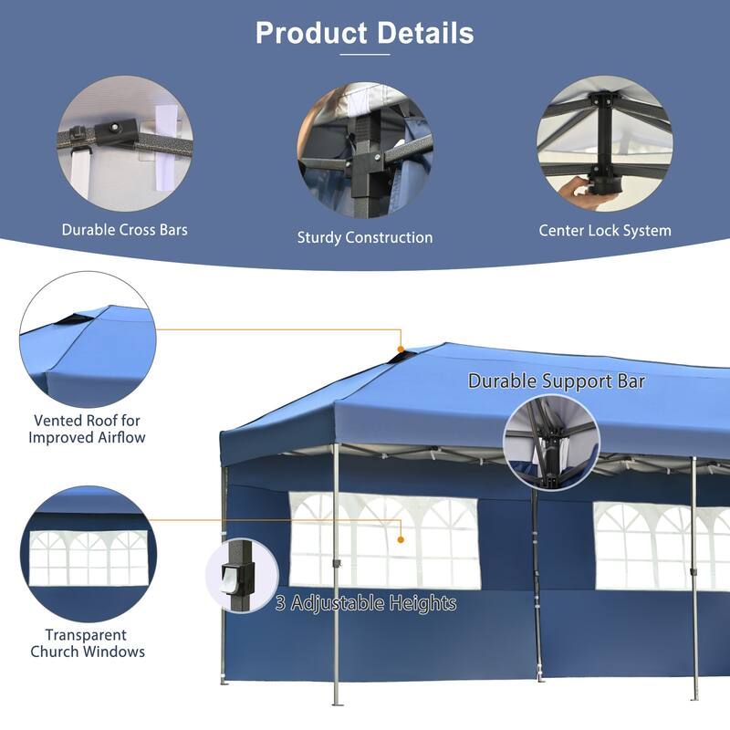 10x20 Pop Up Canopy with Sidewalls