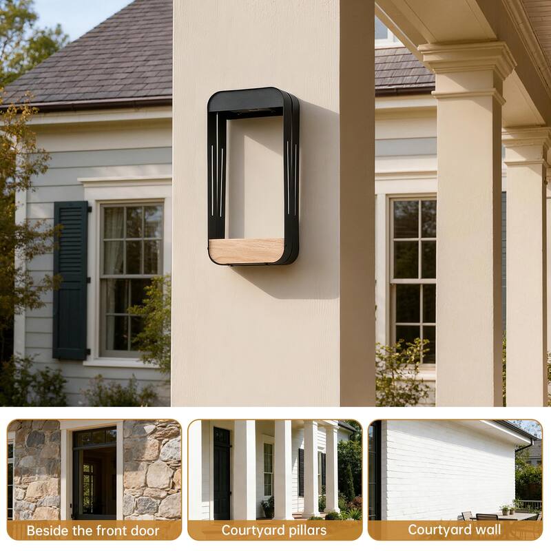 Modern Rectangular Iron Outdoor Wall Light