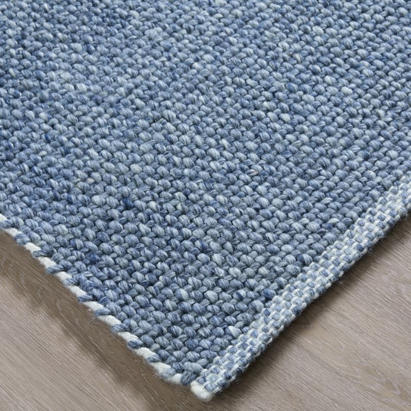Siona Space Dyed In/Outdoor Flatweave, Dusty Blue, Area Rug