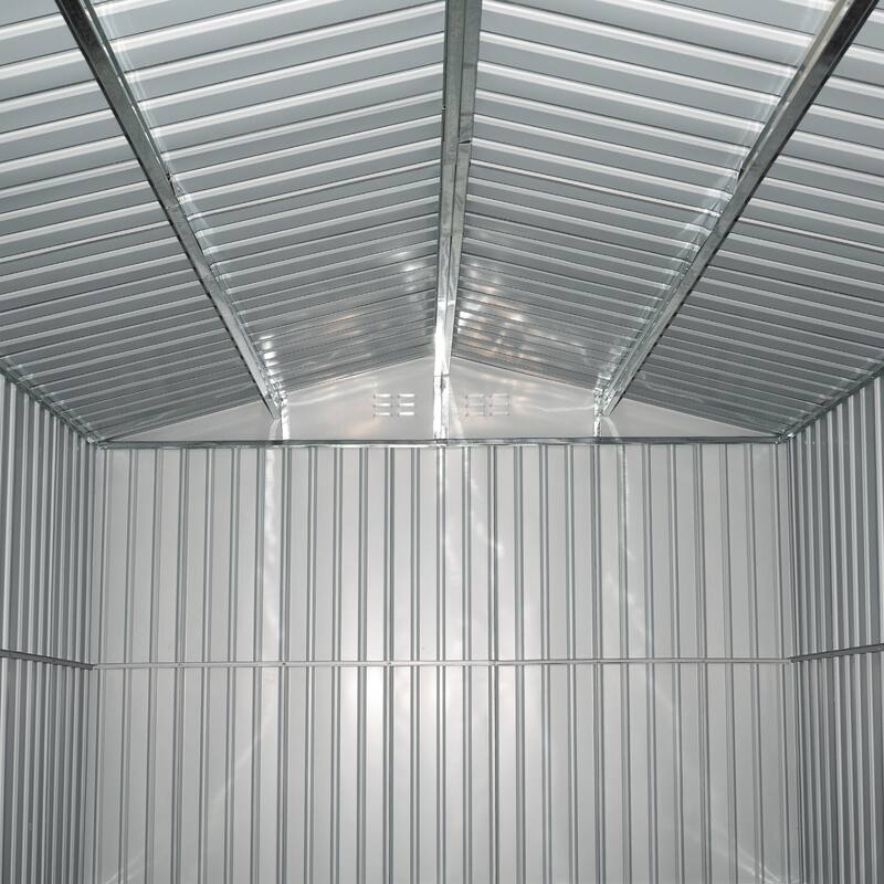 10'x12'Steel Outdoor Storage Shed,Galvanized Steel Metal Garden Shed with Lockable Doors,Heavy-Duty Storage Tool House
