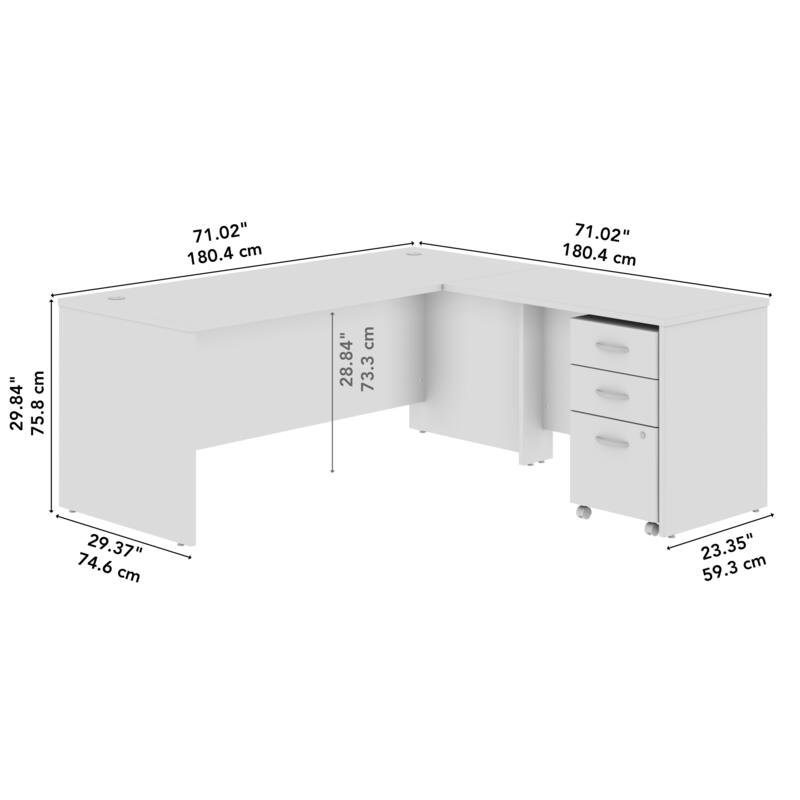 Series C 72W L Shaped Desk with Drawers by Bush Business Furniture