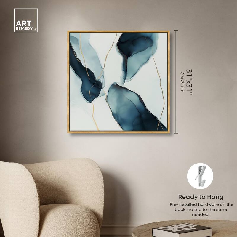 Cerulean Flow II Canvas by Art Remedy