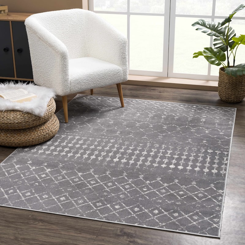 Tigris Tanu Moroccan Trellis Farmhouse Boho Area Rug