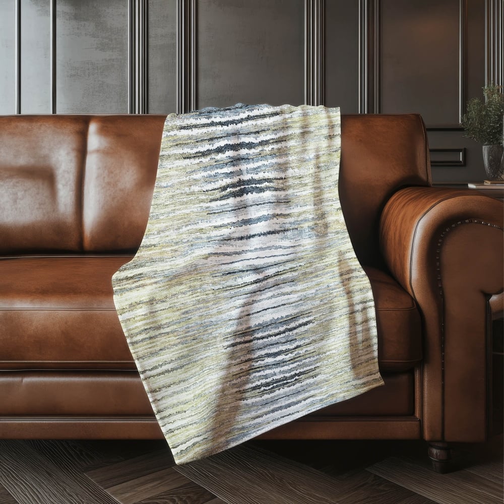 Premium Machine Washable Modern Prints Sherpa Throw Blanket