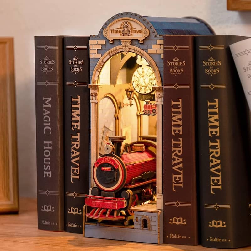 DIY 3D Book Nook Kit - Time Travel 246pcs - Multi-Color