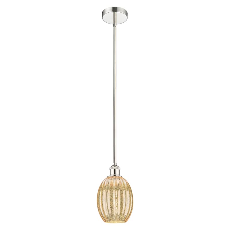 Innovations Lighting Endless Possibilities Edison - Preston - 1 Light 6" Bulb Shade Stem Hung Mini Pendant - Mercury/Polished Nickel