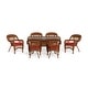 preview thumbnail 25 of 45, Portside Southwest Amber Outdoor Wicker Dining Set (7-Piece)