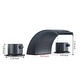 preview thumbnail 13 of 18, Two Handle Matte Black Waterfall Bathroom Faucet