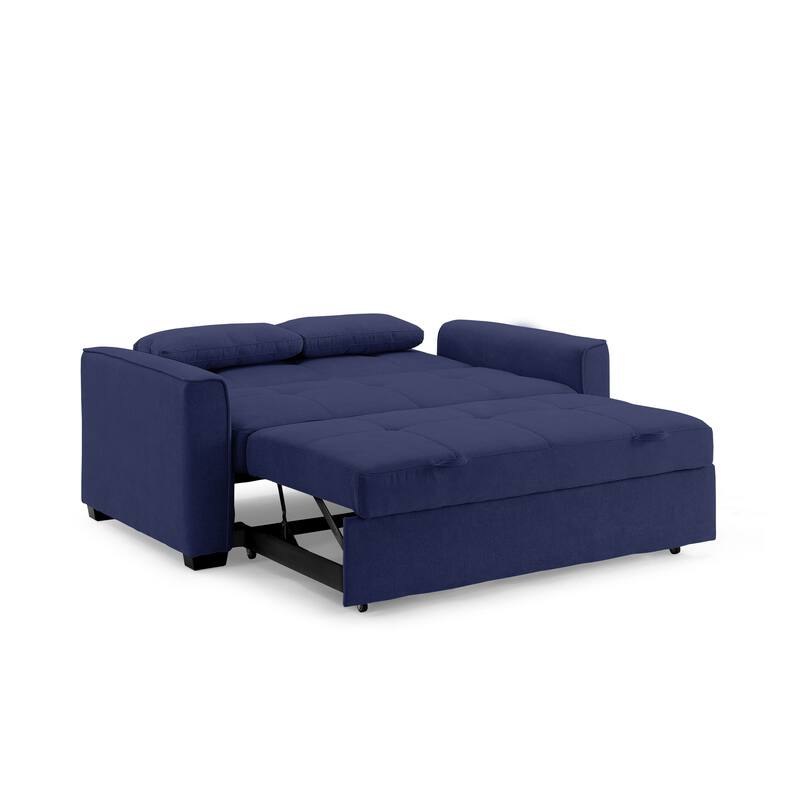 Nantucket Pull-Out Chenille Sleeper Sofa with Accent Pillows