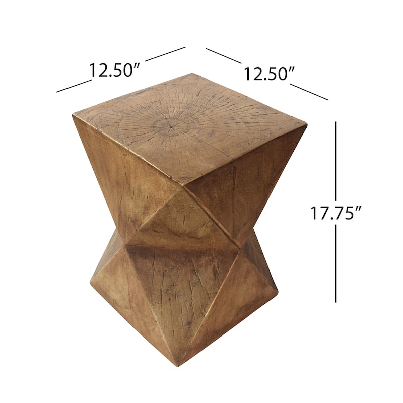 Roomfitters Waylon Accent Side Table, Modern Geometric End Table for Living Room or Bedroom, Natural