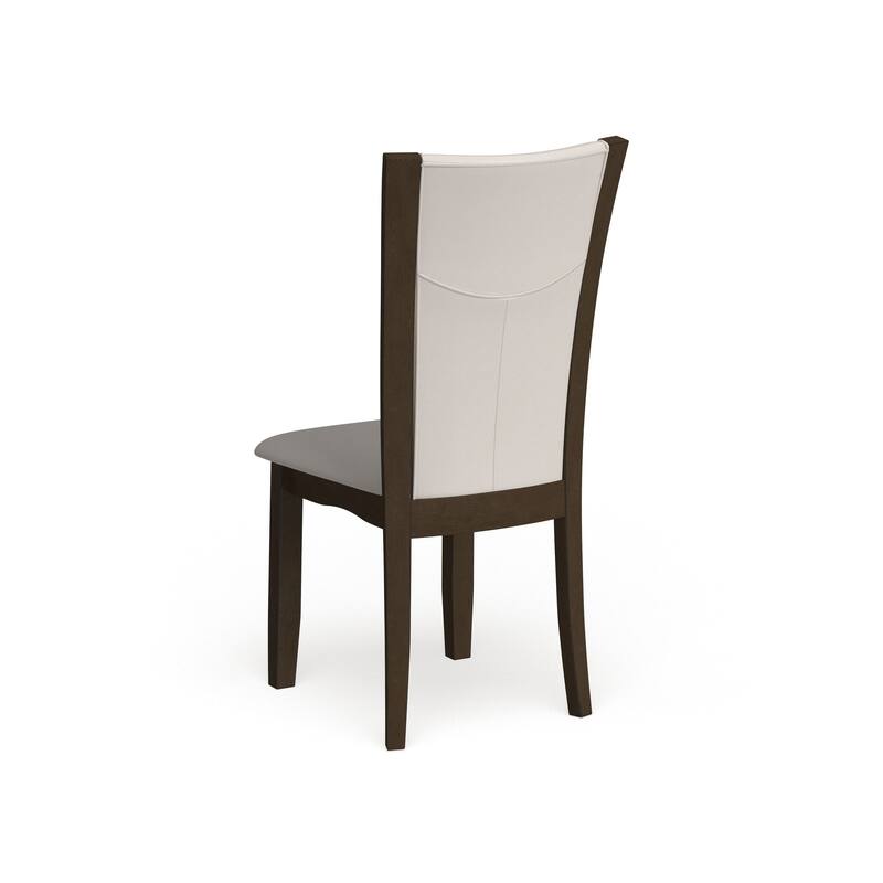 Mario II Contemporary White Faux Leather Dining Chairs by Furniture of America (Set of 2)