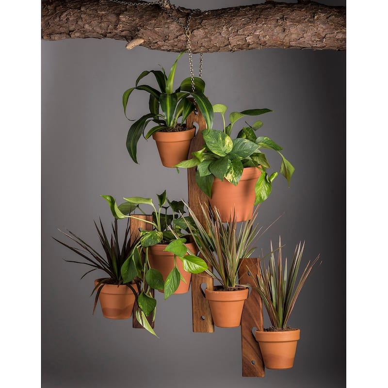 6 Pot Hanging Plant Holder - 3 piece set