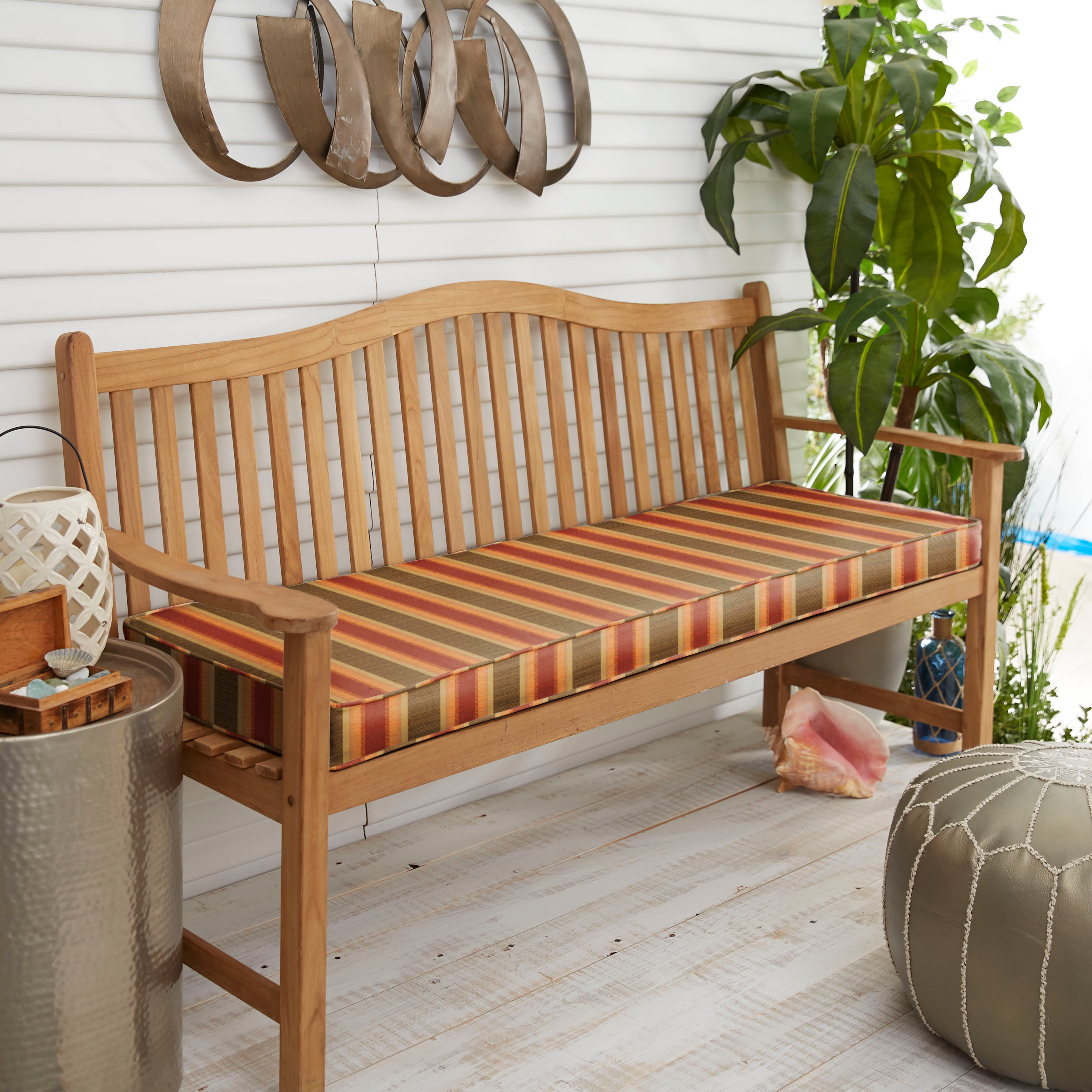 Sorra Home Sunbrella Indoor Outdoor 48 Striped Bench Cushion On Sale Bed Bath Beyond 4817646