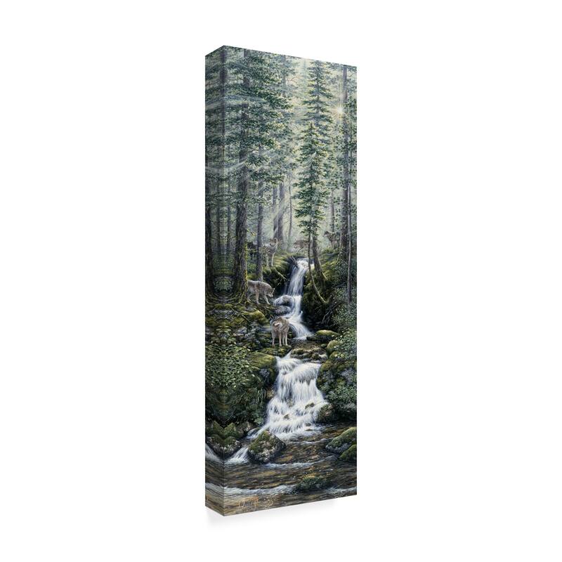 Jeff Tift 'Cascade Wolves' Canvas Art