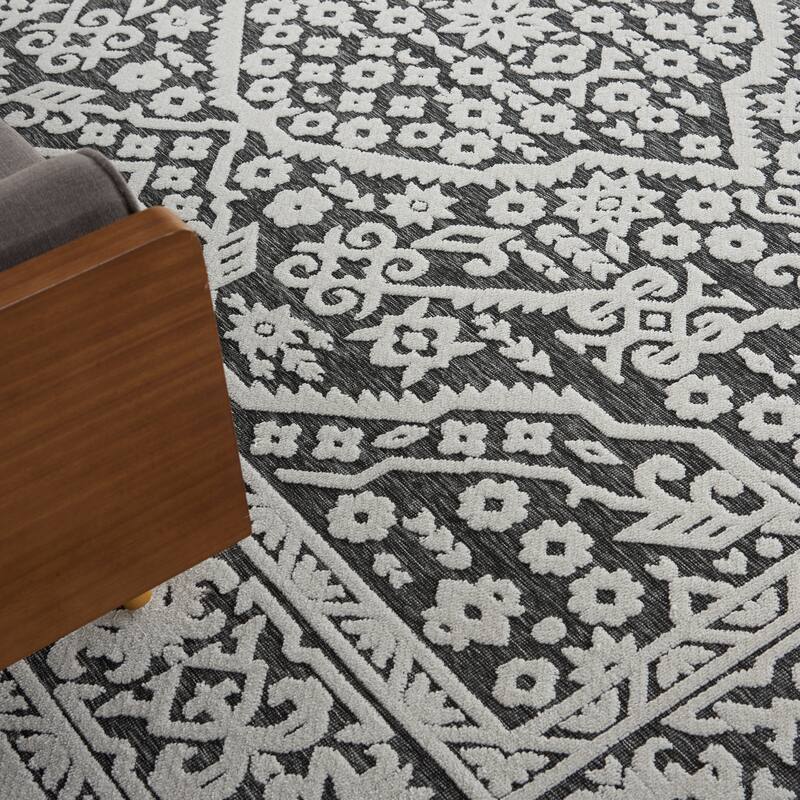 Nourison Calobra Transitional Persian Floral Indoor Outdoor Area Rug