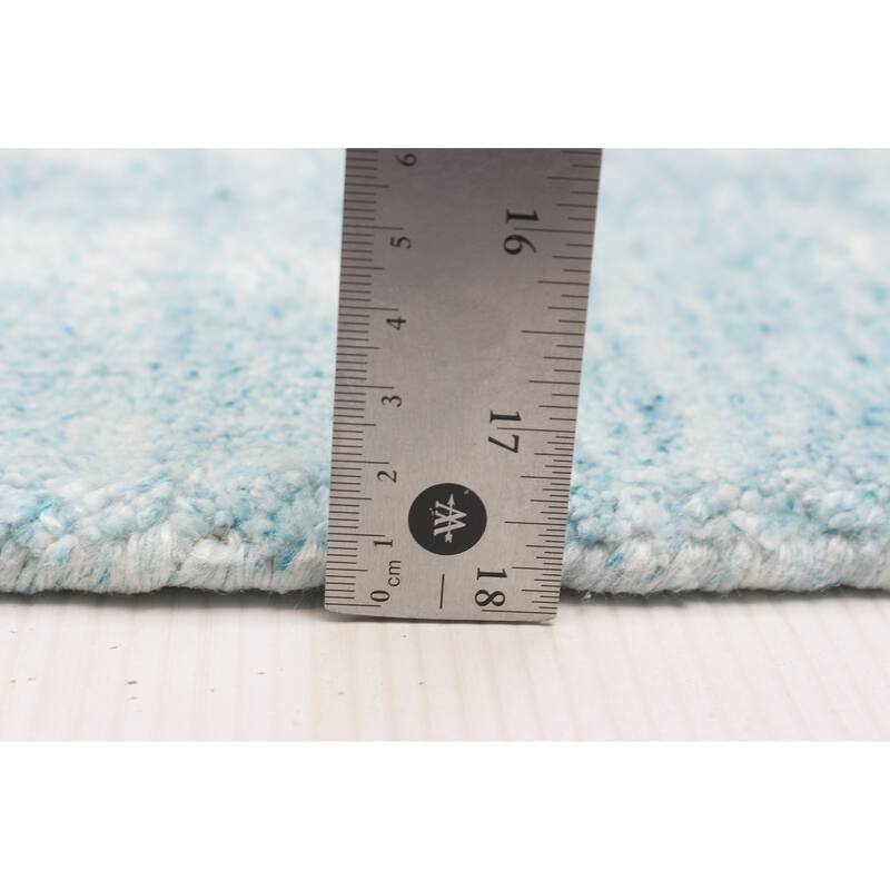 ECARPETGALLERY Hand-knotted Kashkuli Gabbeh Blue Wool Rug - 2'7 x 12'0