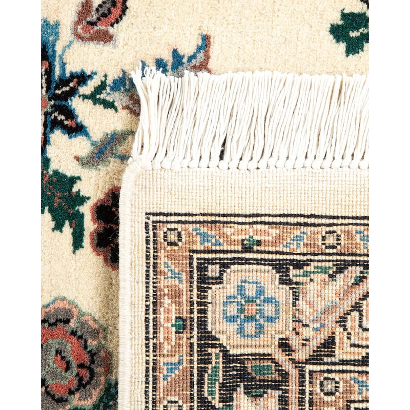Overton Hand Knotted Wool Traditional Oriental Ivory Runner