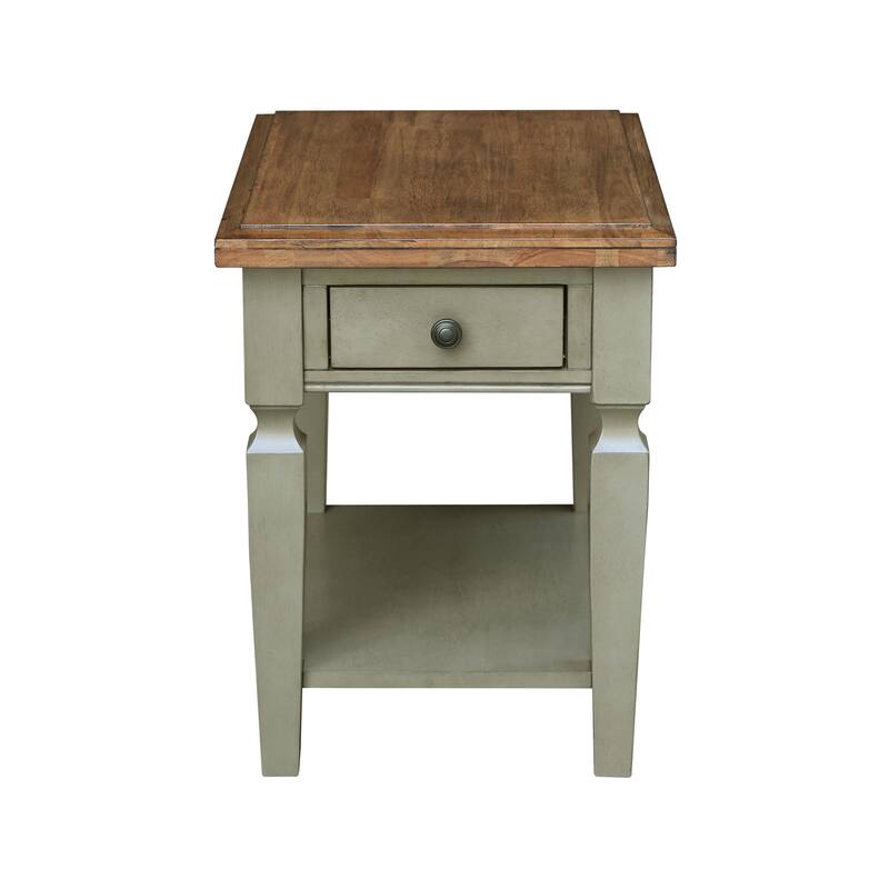 Vista Solid Wood End Table - 18"W x 24"D x 24"H
