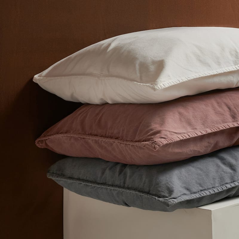 HiEnd Accents Stonewashed Cotton Canvas Vintage Chic Pillow Sham, 1PC