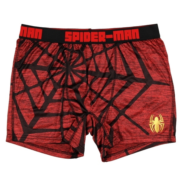 Shop Marvel Spiderman Mens Catatonic Web Boxer Briefs Underwear