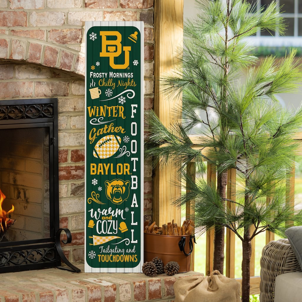 47" Double Sided Seasonal Porch Leaner, Baylor University - 47" x 11.25"