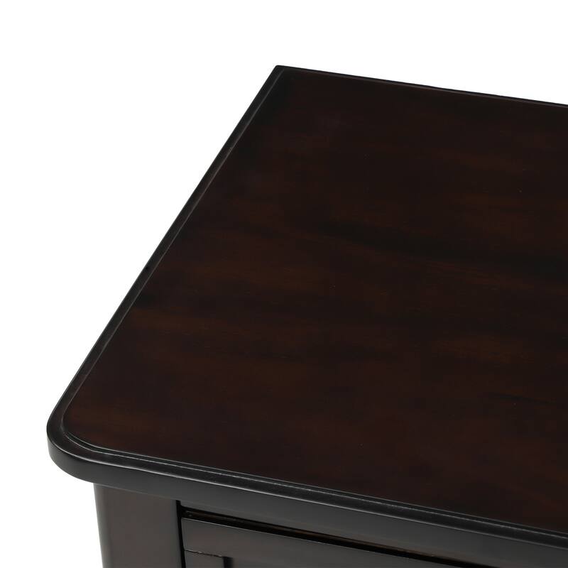 Narrow Console Table, Slim Sofa Table with Three Storage Drawers and Bottom Shelf