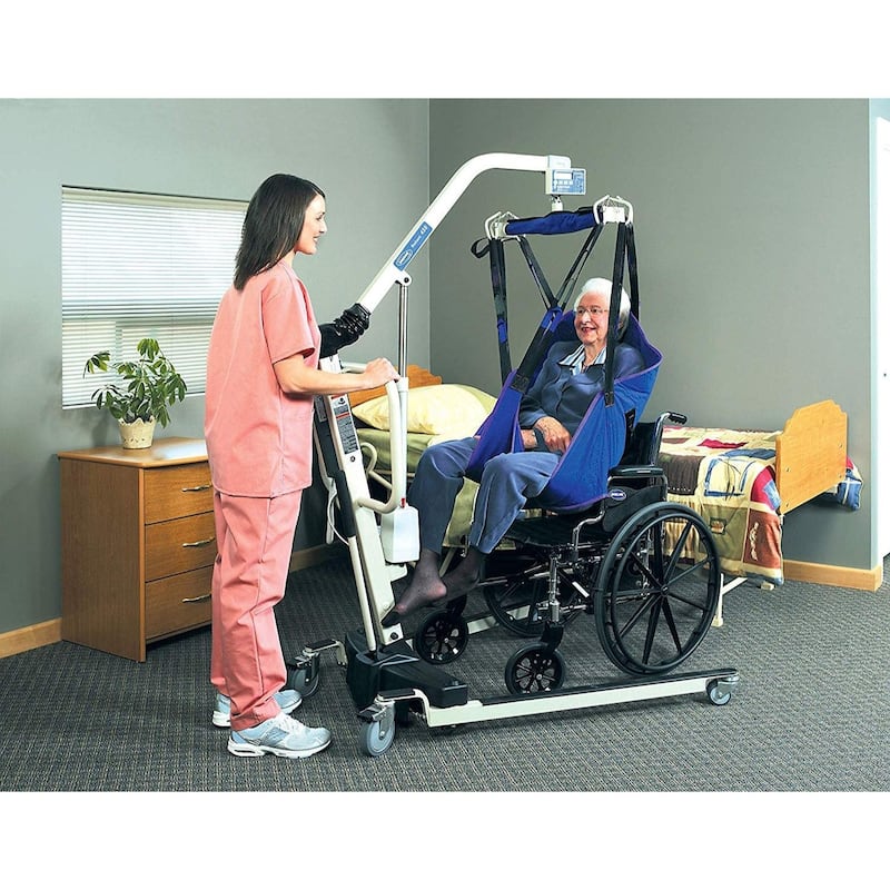 Invacare Reliant Electric Patient Lift with 450 lb Capacity and Manual Low Base